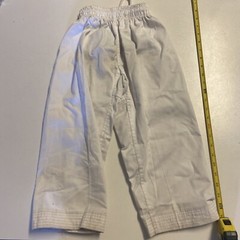 karate taekwondo child pants white 000 elastic drawstring martial arts bottoms 5