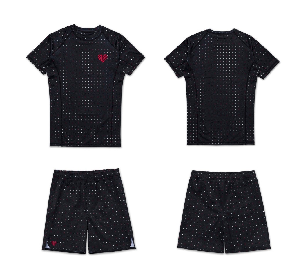 A&P LOVE & HATE SS RASHGUARD & Short (Set) No Gi Uniform Competitor