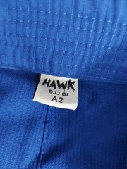Hawk Jiu Jitsu Gi BJJ A2 Long Sleeve Blue Top Kimono Jacket Uniform Martial Arts