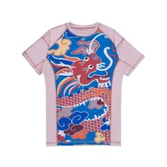 Albino and Preto Year of the Dragon Rash Guard SS Short Bjj No Gi Uniform Kimono