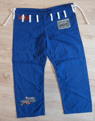 BJJ Globetrotters Travel Pants Trousers Lightweighth Blue Jiu Jitsu Retro Design