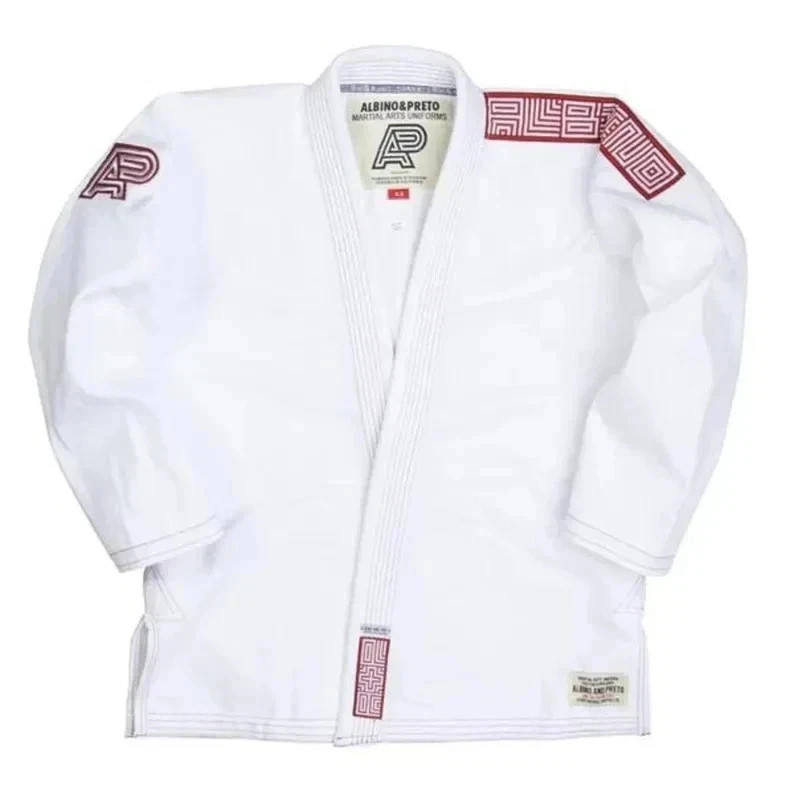Albino & Preto BJJ Gi – Batch 8 (White) – Premium Quality 450 GSM