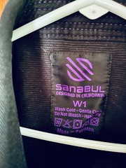 Sanabul martial arts Gi uniform top pants Ju Jitsu black purple size W1