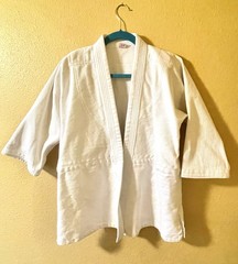 Youth Judo Gi White Cotton Uniform Set Jacket Pants Belt Size 1/150