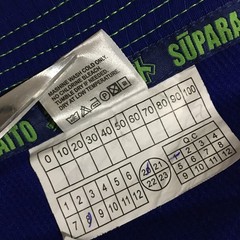 Fuji Suparaito Jiu Jitsu Gi Kimono Blue Size C0 Martial Arts Uniform