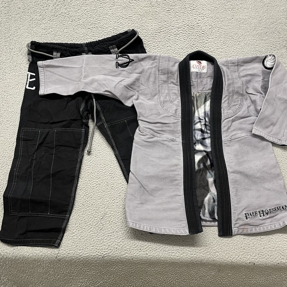 Custos Athletic Gi Set Adult A2 Gray Jiu Jitsu Ripstop MMA Grappling *No Belt