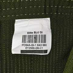 Elite Sports Youth C1 BJJ Gi Jacket Olive Green Pearl Weave Brazilian Jiu-Jitsu