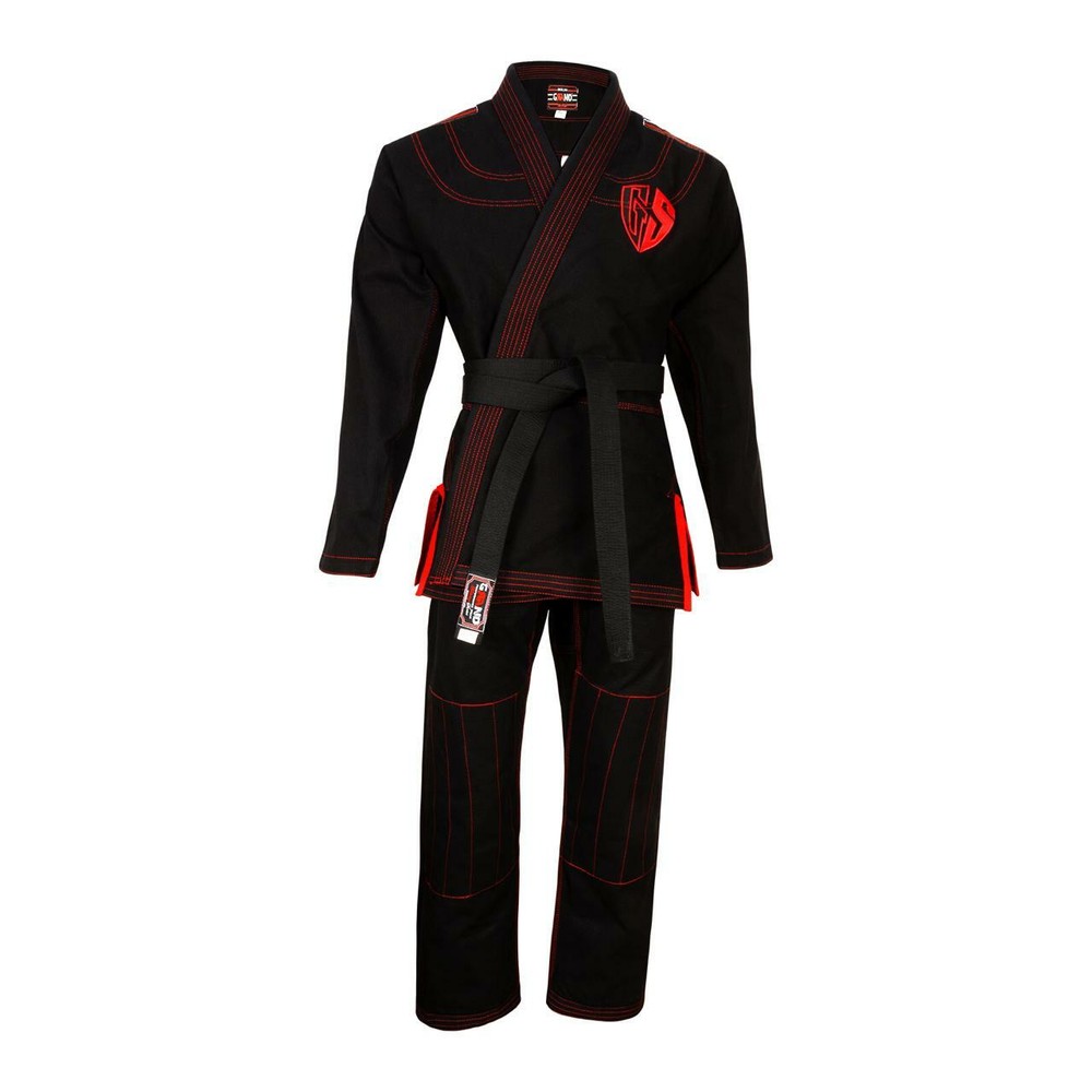 New GS Absolute BJJ Gi IBJJF Jiu Jitsu Suit Pearl Weave Uniform Adult Mens Black