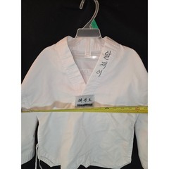 Kids Taekwondo Uniform Top Martial Arts Gi Jung’s Academy Size 000/120