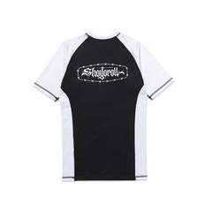 Shoyoroll Barb Wire Rash Guard SS (White) & Short Bjj No Gi Uniform Competitor