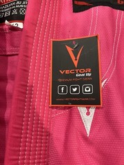 Vector Sports Kids Brazilian Jiu Jitsu BJJ Gear Up, Pink Jacket New! No Belt