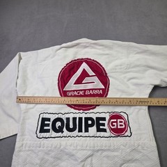 Gracie Barra Jiu Jitsu Kimono Set White Top Pants Equipe GB 5/180 Uniform Logo