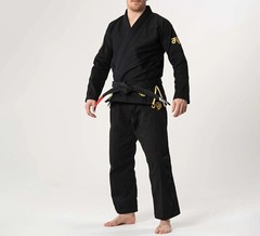 Fuji Sports Flow Tech Breathable Mens BJJ Jiu Jitsu Gi JiuJitsu Black/Gold