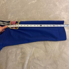 BMA Best Sangmoosa Taekwondo Uniform Gi USWC Black Belt Club Size 4 Blue MMA
