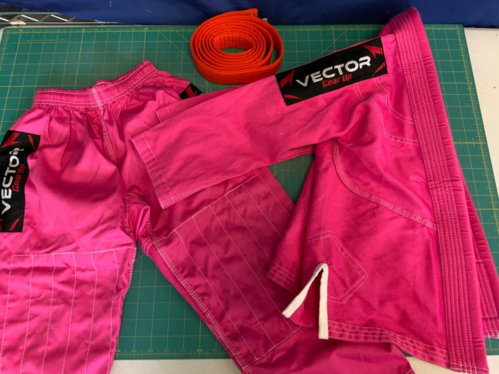 Vector Sports Gear Up Brazilian Jiu Jitsu GI Pink K2 Attila Kids Complete