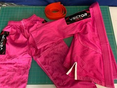 Vector Sports Gear Up Brazilian Jiu Jitsu GI Pink K2 Attila Kids Complete