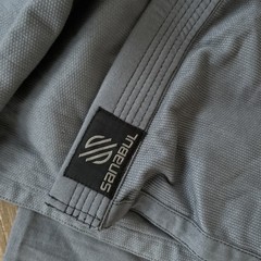Sanabul Gi BJJ Jiu Jitsu Top & Pants Set Grey Gray Size A1 Heavy Cotton Grapple