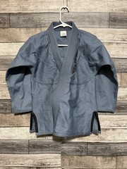 Elite MMA Jiu Jitsu Gi Size C1 Gray Blue Heavyweight (Top Only)