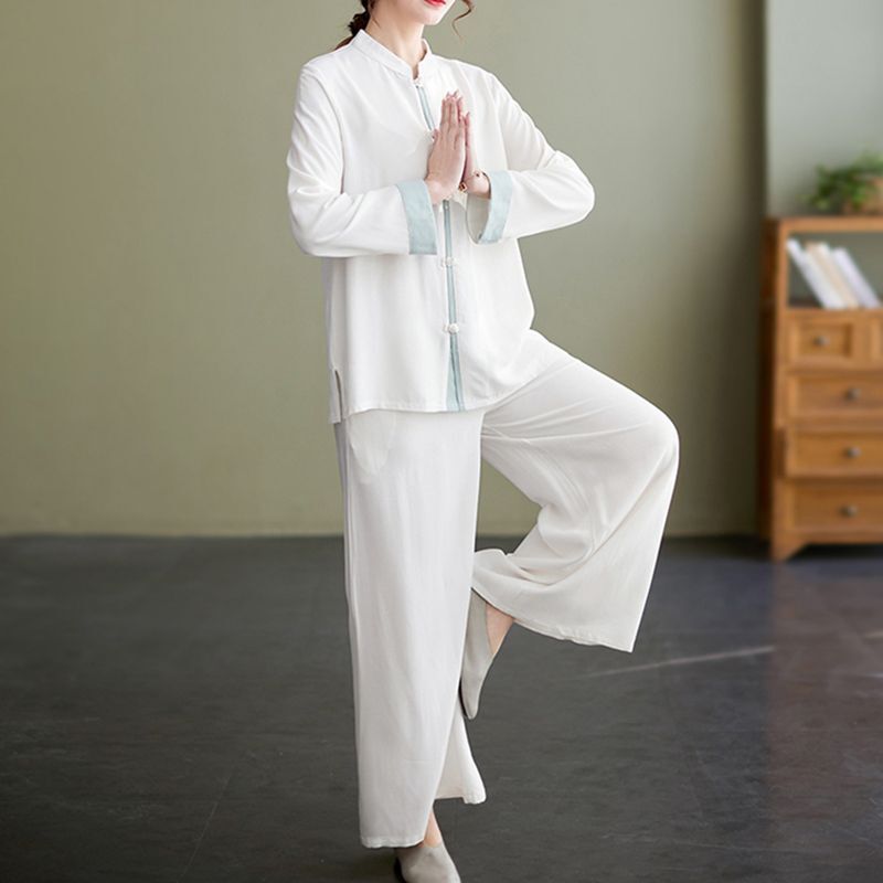 Cotton and Linen Yoga Suit Practice Suit Zen Tea Suit