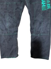 HYPNOTIK Pants Adult A2 Black Jiu Jitsu Martial Arts Logo Straight Leg