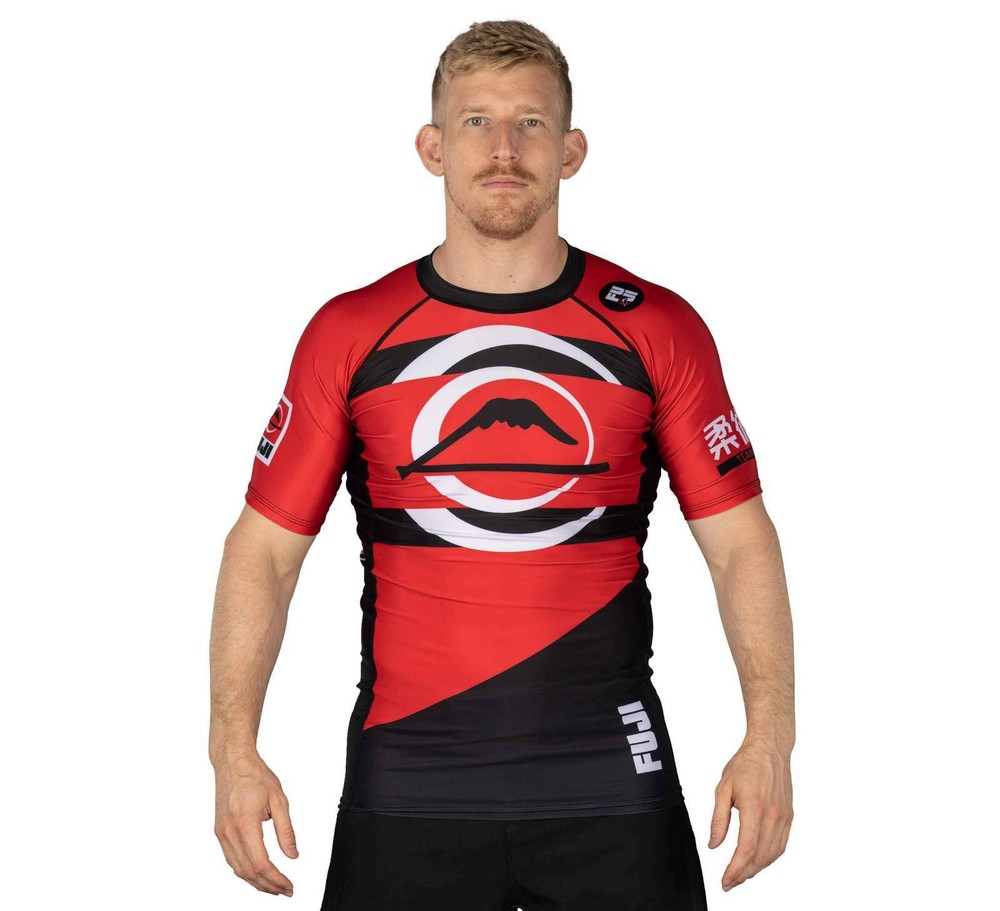Fuji Vision MMA BJJ Jiu Jitsu ShortSleeve ShortSleeve SS Rashguard – Red