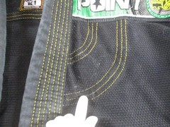 Break Point Deluxe Jiu-Jitsu Gi Set Boys Black Yellow Stitch Made In Pakistan