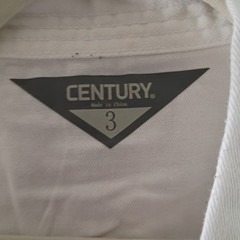 CENTURY White Karate Gi Uniform Set Jacket Pants & Belt Adult Unisex Size 3