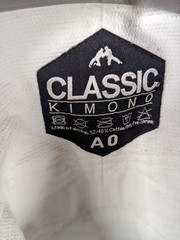 Classic Kimono JIU JITSU GI TOP SIZE A0 WHITE ADULT UNISEX GROUND POUND