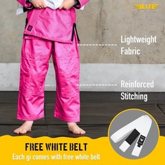 Elite Sports IBJJF Ultra Light BJJ Brazilian Jiu Jitsu Gi for Kids with Presh…