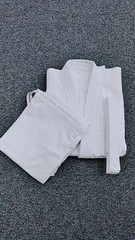 Judo Uniform (Top, Bottom, And Belt) 3-Piece Set, Cotton/Polyester, Size 4