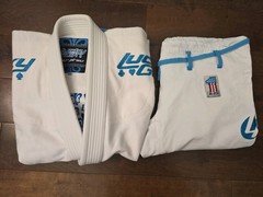 LUCKY Gi (new) – Tiffany Blue Jiu jitsu BJJ Kimono, Size A0 Fits like A1 RARE!