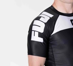 Fuji Sports IBJJF Ranked BJJ Jiu Jitsu Short Sleeve SS Rashguard – Black