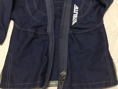 Elite Sports Jiu Jitsu MMA Karate Size C1 Youth Blue Top Short Sleeve Training