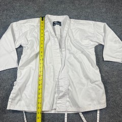 Hawk Sports Karate Gi Uniform Set Kids 2 White Cotton Belted Waist Straight Leg