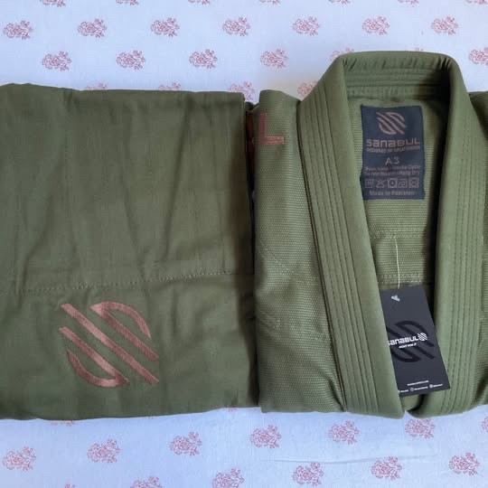 Sanabul Essential Competition Training Uniform 21168 GI Green Brown Size A3 NEW