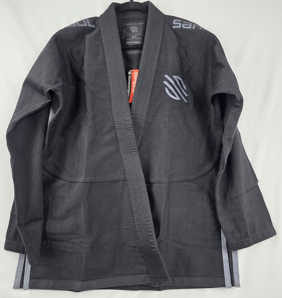 Sanabul BJJ Gi Jacket A2 Black Silver Fight For It Jiu Jitsu Top No Pants NEW