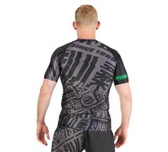 Fuji High Impact MMA BJJ Jiu Jitsu Short Sleeve SS Rashguard – Black/Green