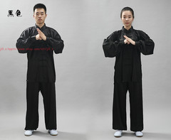 Unisex Korean Silk Tai Chi Suit Kung Fu Uniform Martial Arts Performance Clothes