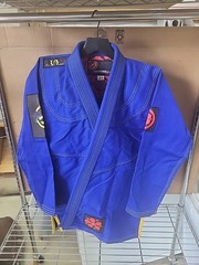 Shoyoroll Gi Blue Jiu-Jitsu Kimono Karate Kung Fu Uniform Pants Snake Size A-1