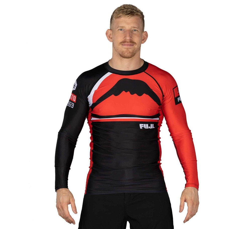Fuji Mount MMA BJJ Jiu-Jitsu LongSleeve Long Sleeve LS Rashguard – Red
