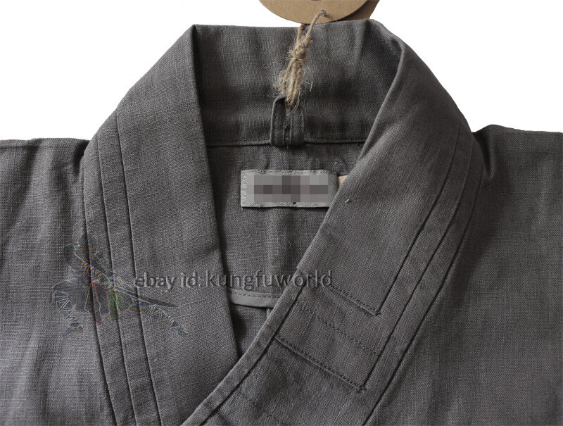 Buddhist Shaolin Monk Robe complete set Daily Kung Fu Suit Meditation Uniforms