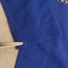 BMA Best Sangmoosa Taekwondo Uniform Gi USWC Black Belt Club Size 4 Blue MMA