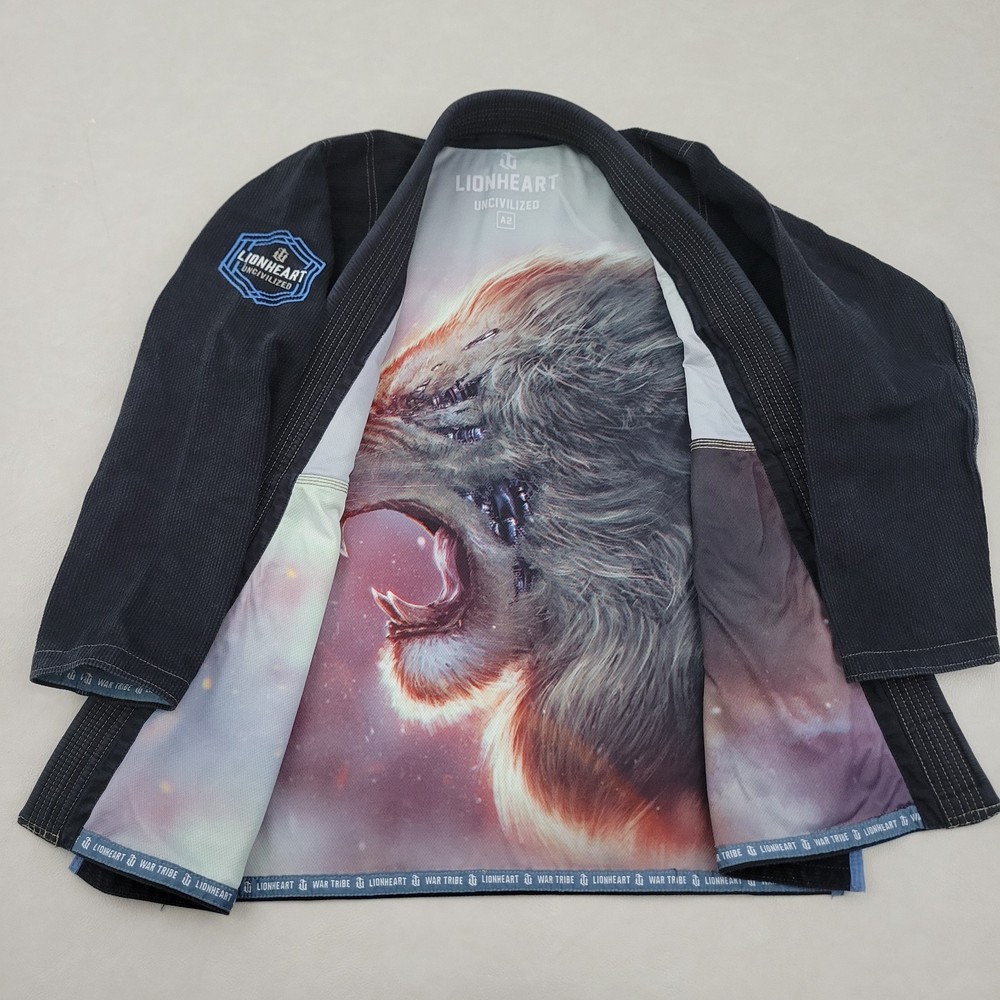 War Tribe Lionheart Jiu Jitsu Arts Lion Karate Gi Uniform Jacket Size A2
