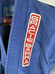 Gracie Barra Brazilian Youth SIZE Y3 Jiu Jitsu Storm Gi Top Only BLUE