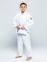 New White Fuji Sports Single Weave Judo Gi Kimono Unisex