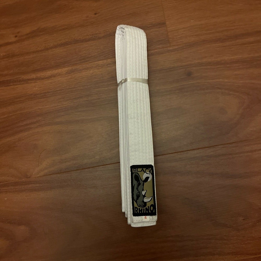 Black Rhino White Belt Martial Arts Size 4 280cm