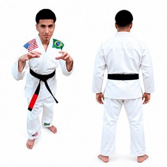 Brazilian Jiu Jitsu BJJ Gi Uniform White Adult Martial Arts Kimono Training Suit