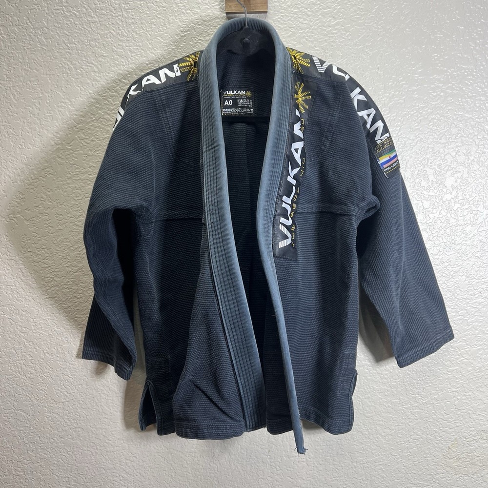 Men’s Vulkan The Real Jiu Jitsu Black Top Pro A0 Fight Wear 100% Cotton Jacket