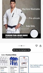 Elite White Gi Uniform Pearl Weave Pre-Shrunk Machine Washable