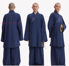 Buddhist Shaolin Monk Robe Full Set Cotton Thin Kung Fu Suit Meditation Uniforms